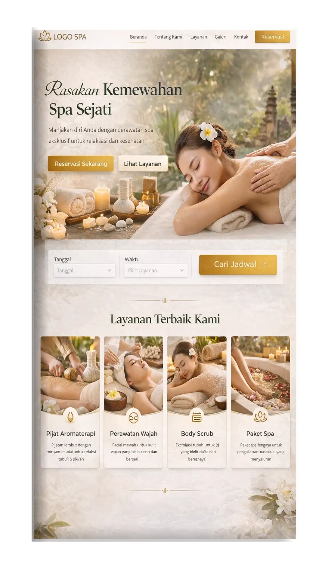 Jasa pembuatan website spa, pusat kebugaran, dan wellness center oleh MrWeb Click.