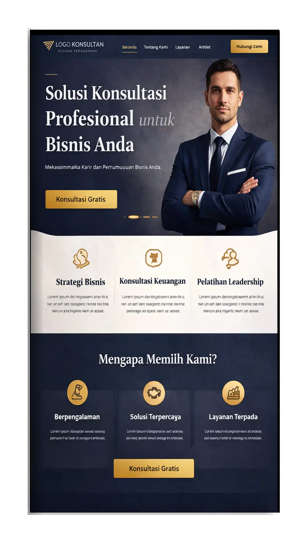Jasa pembuatan website profil perusahaan penyedia jasa profesional oleh MrWeb Click.