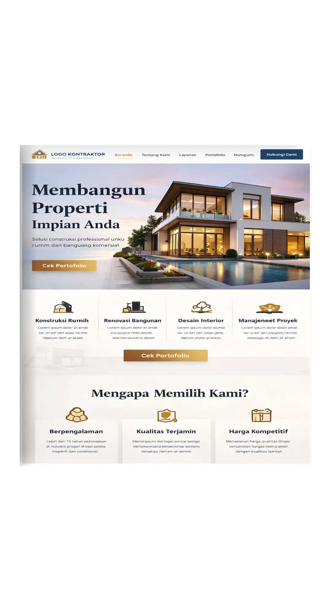 Jasa pembuatan website properti dan penyewaan vila eksklusif oleh MrWeb Click